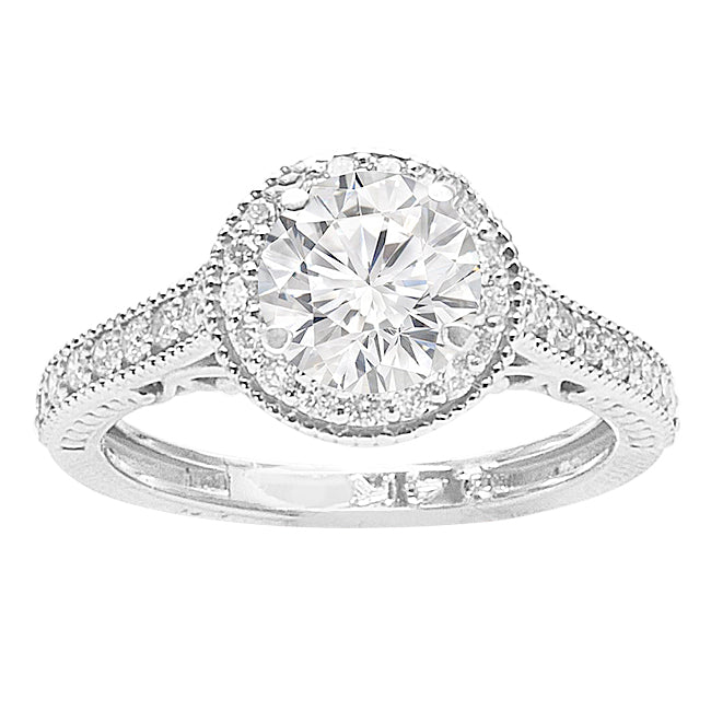 Cecilia 14K White Gold Diamond Engagement Ring; .50 ctw