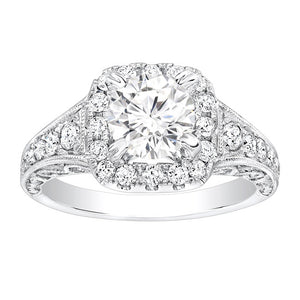 Agathe Vintage Engagement Ring in 14K White Gold; 0.70 ctw