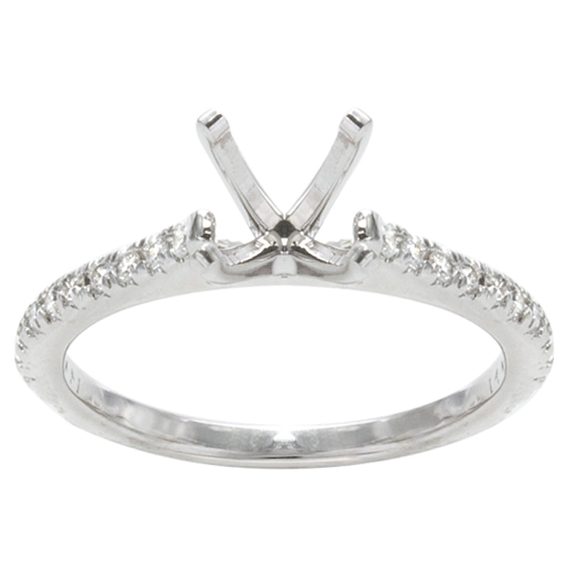 Luna 14K White Gold Diamond Engagement Ring