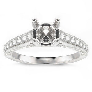 Calista 14K White Gold Diamond Engagement Ring