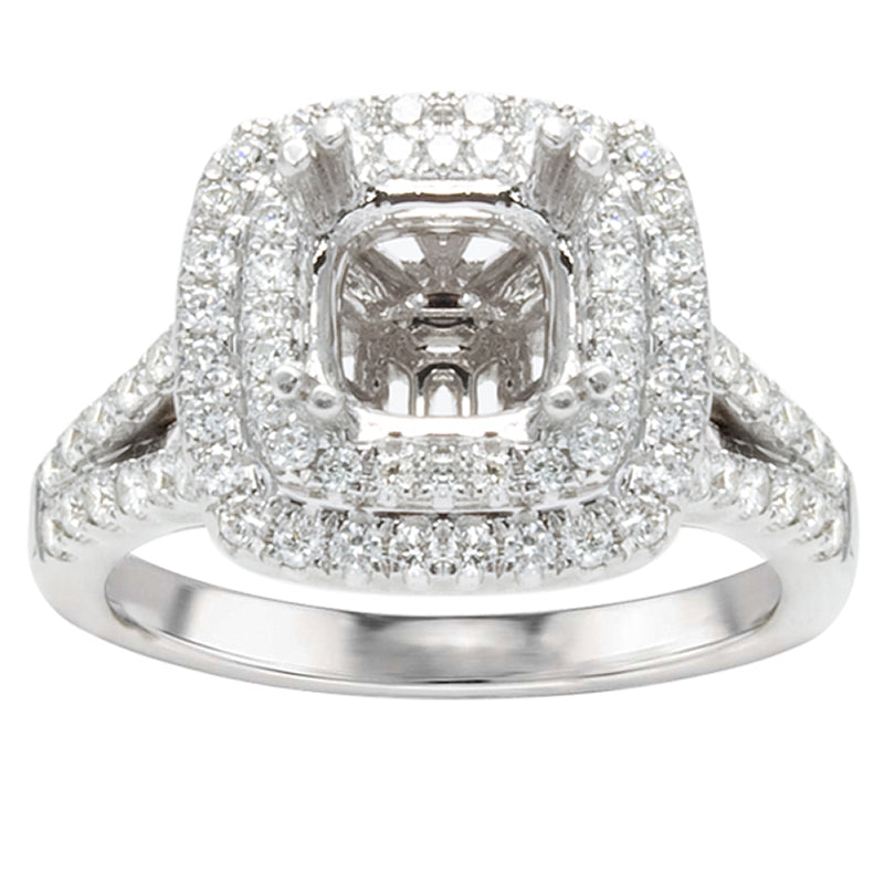 Paige 14K White Gold Double Halo Engagement Ring