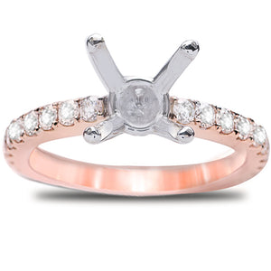 Mila Pave Engagement Ring in 14K Rose Gold: 0.70 ctw