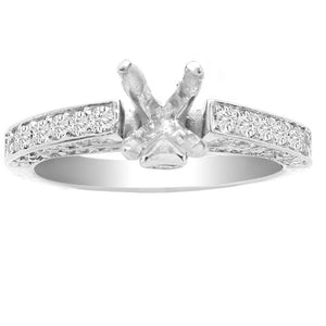 Flor Platinum Engagement Ring; 1.00 ctw