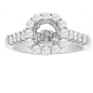 Engagement Ring in 14K White Gold- Emma; 0.71 ctw