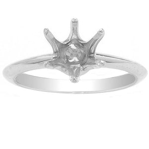 Marina 6 Prong Solitaire Band in 14K White Gold