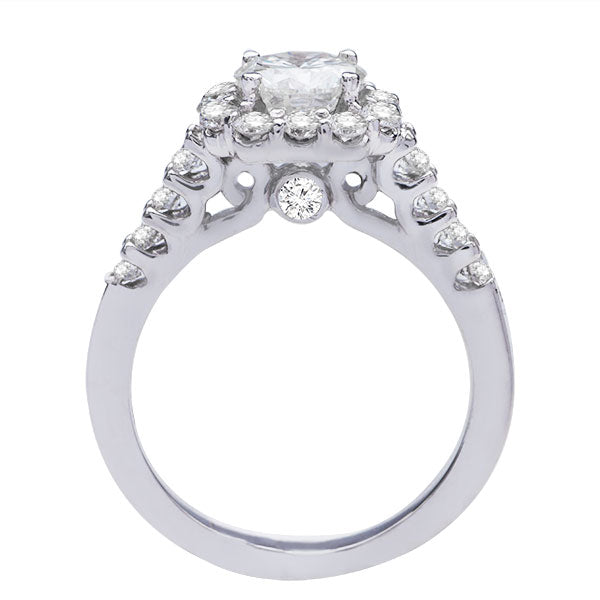 Emma Diamond Halo Engagement Ring; 0.85ctw