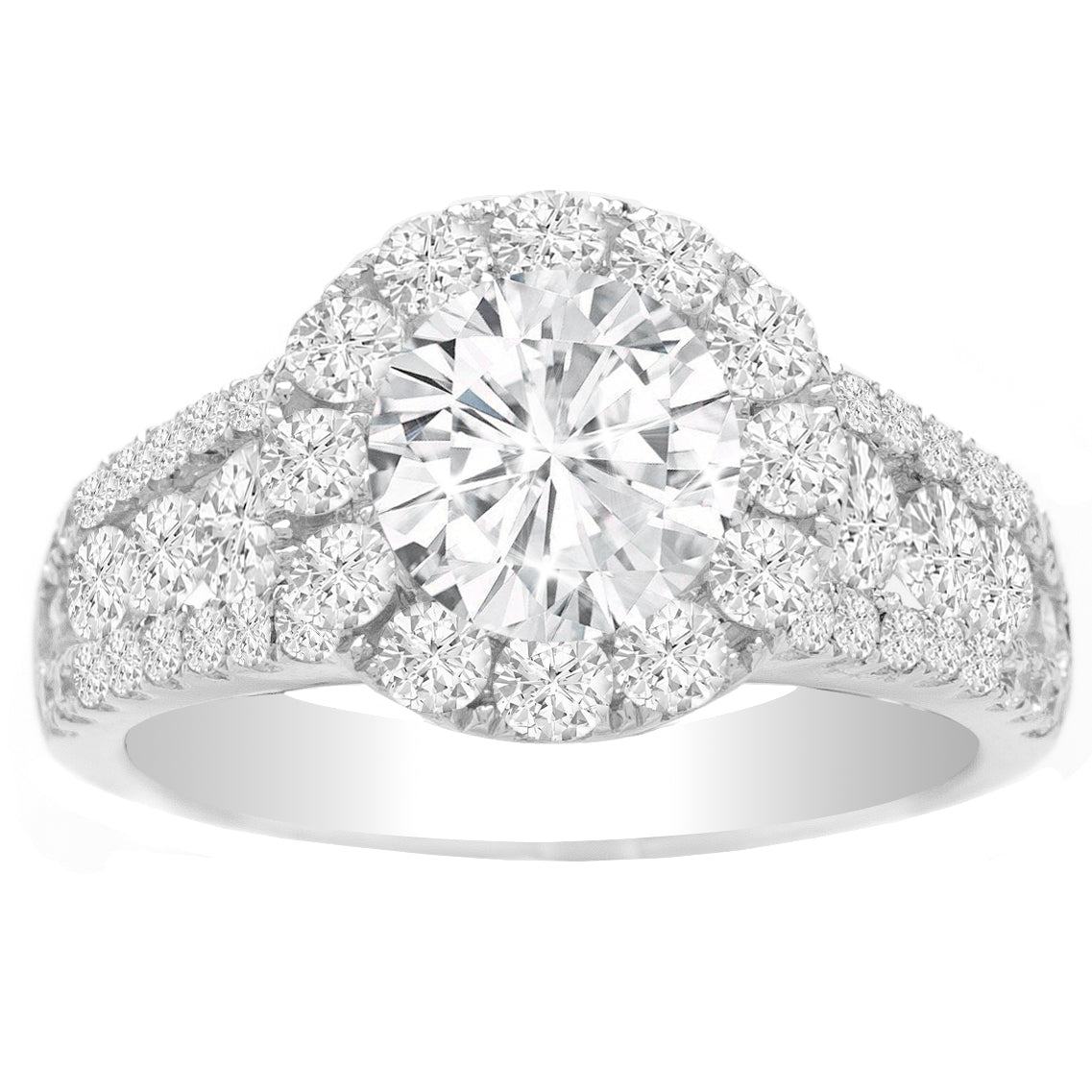 Aramis Halo Diamond Engagement Ring; 1.36 ctw