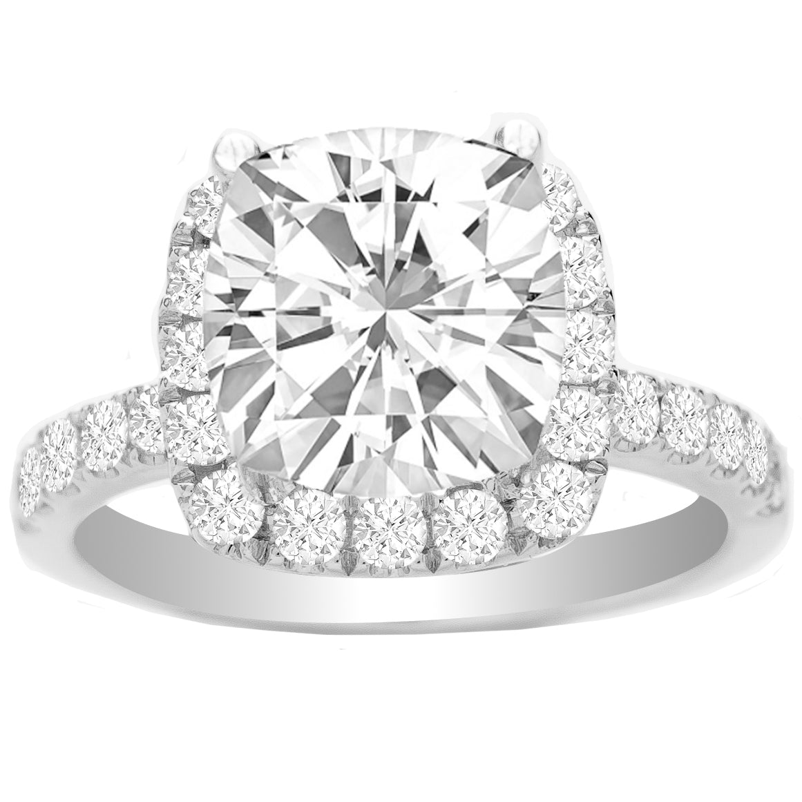 Jendara Diamond Engagement Ring in 14K White Gold; 0.66 ctw