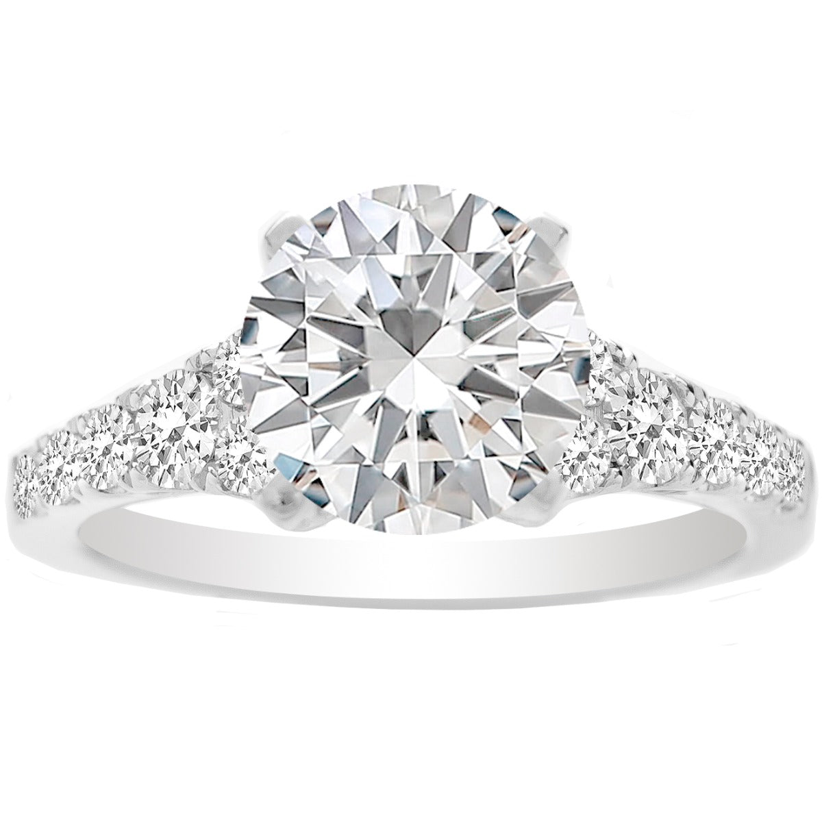 Daralyn Engagement Ring Setting in 14K White Gold; 0.30 ctw