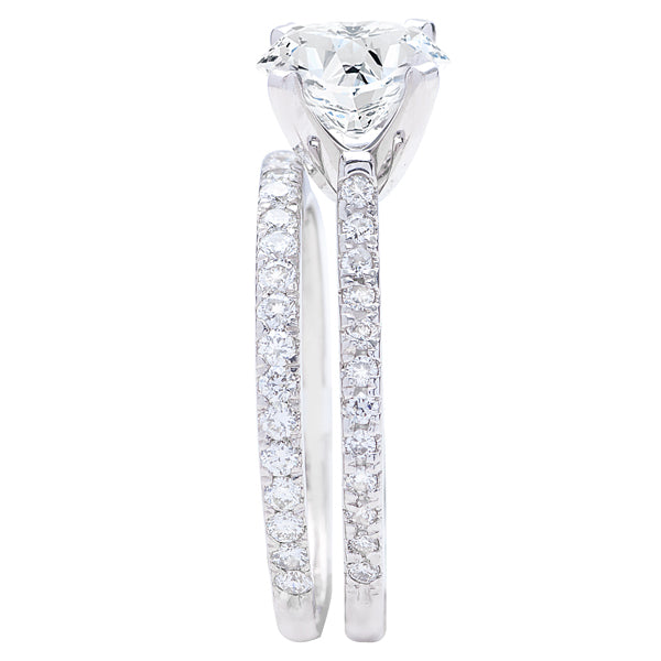Luna Diamond Bridal Set in 14K White Gold; 0.75ctw