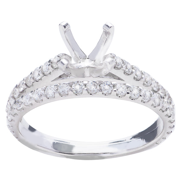 Diamond Bridal Set in 14K White Gold- Galina; .80 ctw